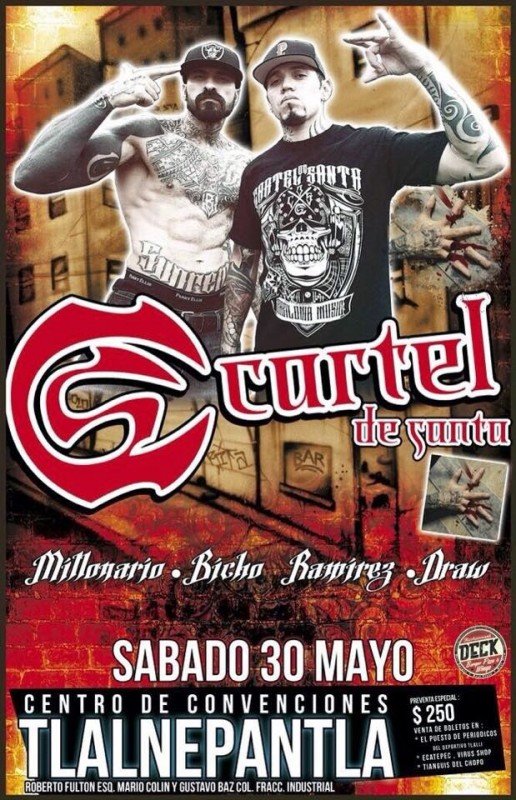 CARTEL DE SANTA EN TLANEPANTLA 4 CARTEL DE SANTA TLALNEPANTLA 30 MAY 2015
